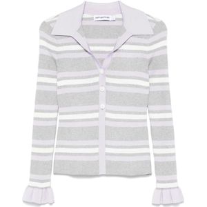 Self Portrait, Dames, Truien, Grijs, Maat: XS Viscose,