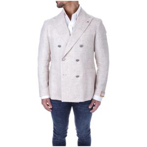 Tagliatore, Heren, Pakken, Beige, Maat: 3XL Katoen,