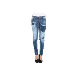 Dsquared2 Jennifer Skinny Jeans , Blue , Dames , Maat: M