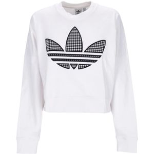 Adidas, Dames, Sweatshirts & Hoodies, Wit, Maat: 2XL Katoen,