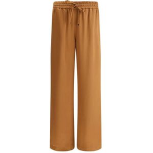 Dolce & Gabbana, Dames, Broeken, Bruin, Maat: S Satijn,