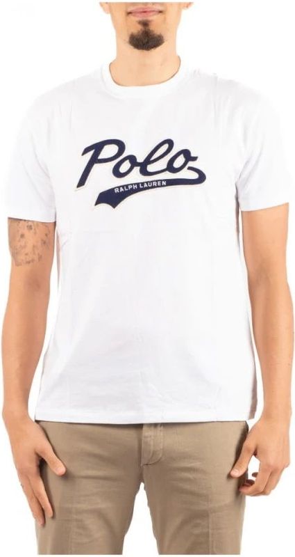 Polo Ralph Lauren - Crewneck T-shirt - Wit - Heren - Katoen - Logo Print