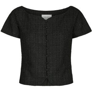 Neo Noir, Dames, Blouses & Shirts, Zwart, Maat: XS