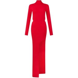 David Koma, Dames, Jurken, Rood, Maat: XS Nylon,