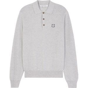 Maison Kitsuné, Heren, Truien, Grijs, Maat: S Wol,