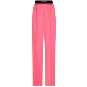 Tom Ford, Dames, Broeken, Roze, Maat: S Zijde,