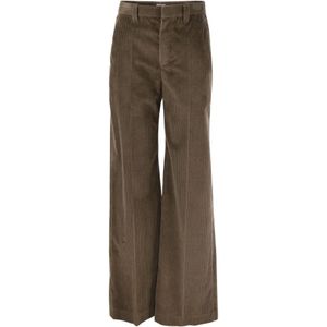 Brunello Cucinelli, Dames, Broeken, Bruin, Maat: S