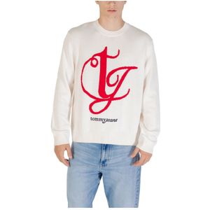Tommy Jeans, Heren, Truien, Beige, Maat: S Katoen,