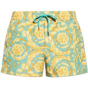 Versace, Heren, Badkleding, Groen, Maat: XL Leer,