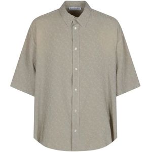 Acne Studios, Heren, Overhemden, Beige, Maat: XL Viscose,
