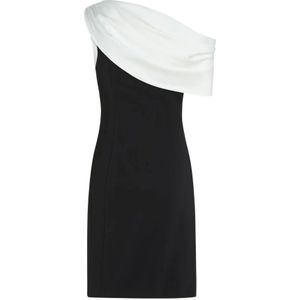Karl Lagerfeld, Dames, Jurken, Zwart, Maat: XS Satijn,
