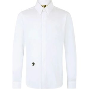 Roberto Cavalli, Heren, Overhemden, Wit, Maat: L Katoen,