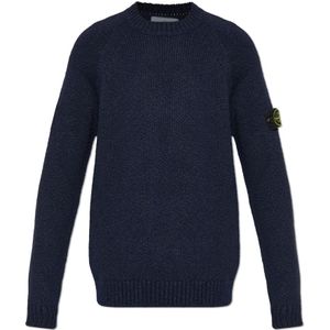 Stone Island, Heren, Truien, Blauw, Maat: L Wol,