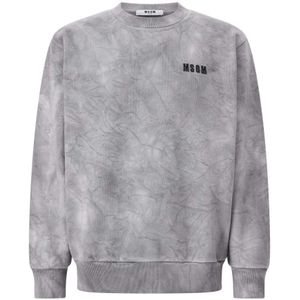 Msgm, Heren, Sweatshirts & Hoodies, Grijs, Maat: M