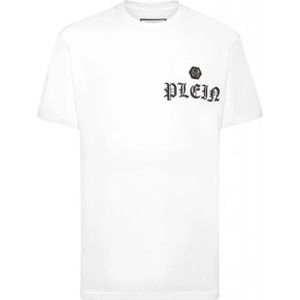 Philipp Plein, Heren, Tops, Wit, Maat: XL Katoen,