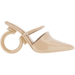 Ferragamo, Dames, Schoenen, Beige, Maat: 36 1/2 EU Leer,