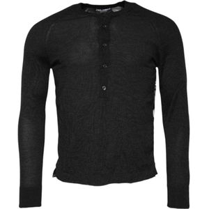 Dolce & Gabbana, Heren, Truien, Zwart, Maat: XS Zijde,