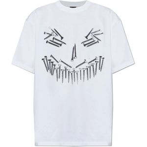 44 Label Group, Heren, Tops, Wit, Maat: 2XL Katoen,