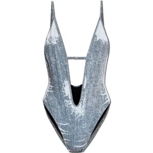 Diesel, Dames, Badkleding, Blauw, Maat: S Denim,