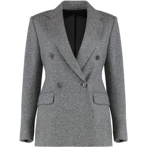 Max Mara Studio, Dames, Jassen, Grijs, Maat: S Katoen,