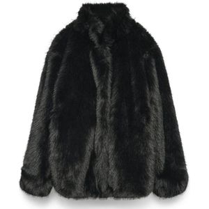 Vmcmonroe - Jas - Synthetisch Bont - Hoge Opstaande Kraag - Lange Mouwen