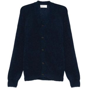 Universal Works, Heren, Truien, Blauw, Maat: S Wol,