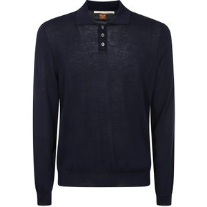 Hindustrie, Heren, Tops, Blauw, Maat: L Katoen,