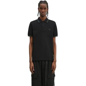 Fred Perry - Polo Shirt - Zwart - 100% Katoen - Korte Mouwen