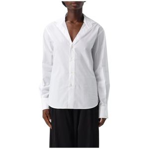 MM6 Maison Margiela, Dames, Blouses & Shirts, Wit, Maat: S Katoen,