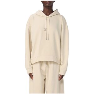 Sportmax, Dames, Sweatshirts & Hoodies, Beige, Maat: S