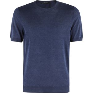 Tagliatore, Heren, Tops, Blauw, Maat: 3XL Katoen,