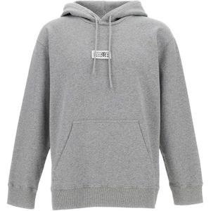 MM6 Maison Margiela, Heren, Sweatshirts & Hoodies, Grijs, Maat: L Katoen,