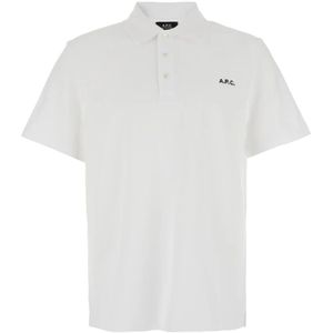 A.p.c., Heren, Tops, Wit, Maat: L Katoen,