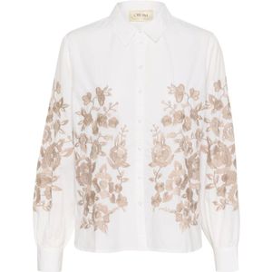 Cream, Dames, Blouses & Shirts, Wit, Maat: XS Katoen,