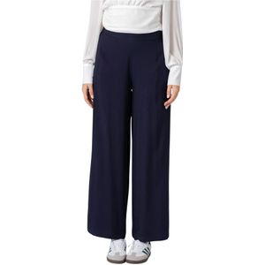 Kocca, Dames, Broeken, Blauw, Maat: L Leer,