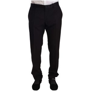 Dolce & Gabbana, Heren, Broeken, Zwart, Maat: 3XL Wol,