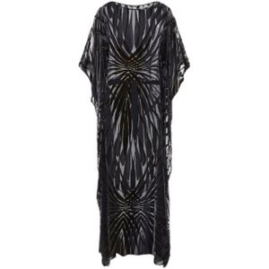 Roberto Cavalli, Dames, Jurken, Zwart, Maat: L Velours,