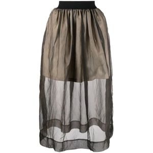 UMA Wang, Dames, Rokken, Grijs, Maat: L Zijde,