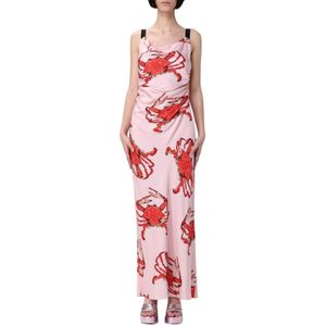 Msgm, Dames, Jurken, Roze, Maat: XS Zijde,