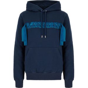 Lanvin, Heren, Sweatshirts & Hoodies, Blauw, Maat: M Katoen,