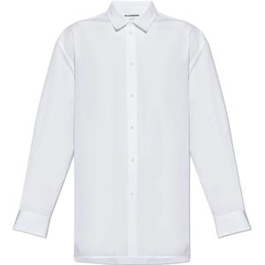 Jil Sander, Heren, Overhemden, Wit, Maat: L Katoen,