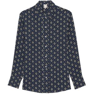 Ines de la Fressange Paris, Dames, Blouses & Shirts, Blauw, Maat: M Denim,