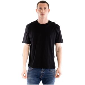 Paolo Pecora, Heren, Tops, Zwart, Maat: XL Katoen,