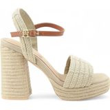 Tommy Hilfiger - Rope Platform Block Heel - Sandalen - Beige
