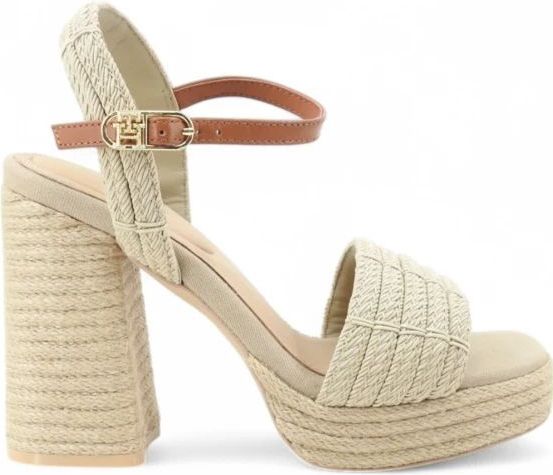 Tommy Hilfiger - Rope Platform Block Heel - Sandalen - Beige