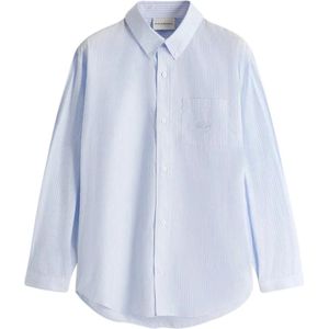 Drole de Monsieur, Heren, Blouses & Shirts, Blauw, Maat: S Katoen,