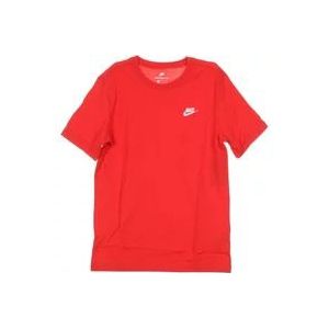 Nike Rood/Wit Tee Shirt , Red , Heren , Maat: XL