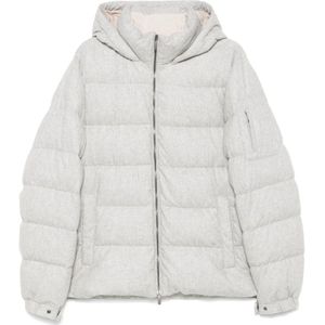 Peserico, Heren, Jassen, Grijs, Maat: 3XL Zijde,