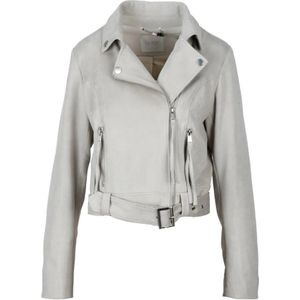 Guess, Dames, Jassen, Grijs, Maat: S Suède,