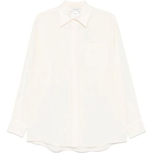 Sportmax, Dames, Blouses & Shirts, Beige, Maat: XS Katoen,